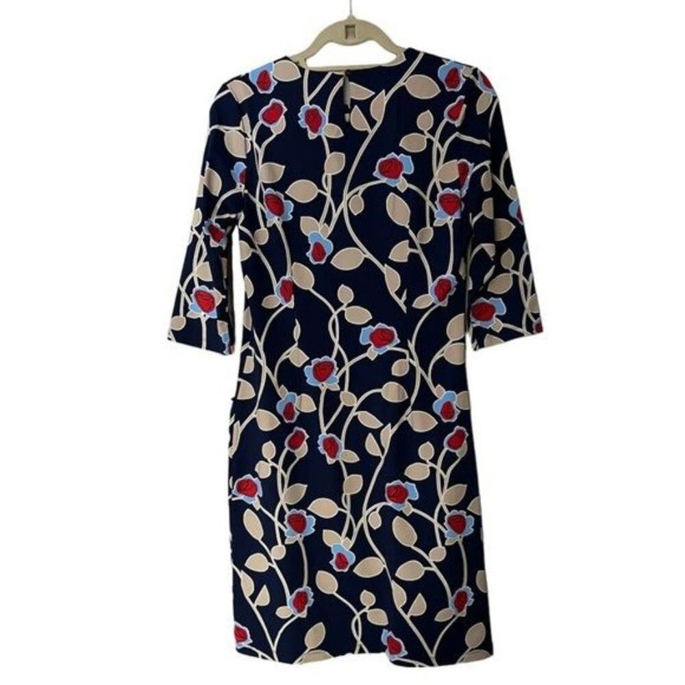 J. McLaughlin Catalyst Dress Women's Size Medium Navy Coral Saint Germain Floral